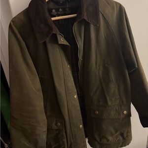Barbour Dark Olive Waxed Field Jacket